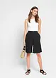 Bermudashorts i lin-/viskosemiks, High Waist, bonprix