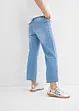 Straight-jeans Mid Waist, komfortlinning Low Stretch, cropped, bonprix