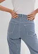 Loose Straight-jeans, High Waist, stripemønster, bonprix