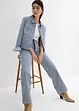 Loose Straight-jeans, High Waist, stripemønster, bonprix