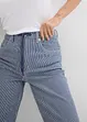 Loose Straight-jeans, High Waist, stripemønster, bonprix