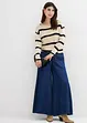 Wide Leg-jeans, Mid Waist, komfortlinning, bonprix