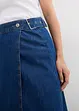 Jeansskjørt i omslagsmodell,  supersoft, bonprix