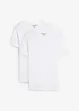 T-skjorte i økologisk bomull, Slim Fit (2-pack), bonprix