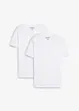 T-skjorte i ren økologisk bomull, Slim Fit (2-pack), bonprix