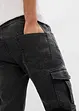 Regular Fit-pull on-cargojeans med stretch, Tapered, bonprix