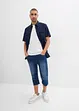 Regular Fit pull on-jeans i 3/4-lengde, Straight, lett denim (2-pack), bonprix