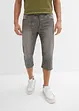 Regular Fit-3/4-pull on-jeans i lett denim med stretch, Straight, (2-pack), bonprix