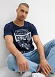 T-skjorte med maskulin print, bonprix