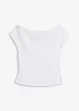 Off shoulder-topp i økologisk bomull, bonprix