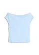 Off shoulder-topp i økologisk bomull, bonprix