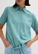 Kortermet bluse med knute-detalj og stripemønster, bonprix