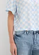 Kortermet bluse med rutemønster, bonprix