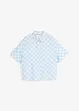 Kortermet bluse med rutemønster, bonprix