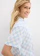 Kortermet bluse med rutemønster, bonprix