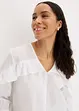 Bluse i lett materiale med volanger, bonprix