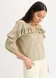 Bluse i lett materiale med volanger, bonprix