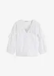 Bluse i lett materiale med volanger, bonprix