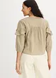 Bluse i lett materiale med volanger, bonprix
