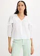 Bluse i lett materiale med volanger, bonprix