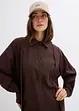 Oversized skjortekjole i viskosemiks, bonprix
