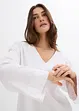 Oversized topp i økologisk bomull med elastan, bonprix