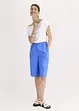 Bermudashorts i luftig linmiks med vide ben, bonprix