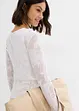 Off shoulder-topp med etset mønster, bonprix