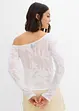 Off shoulder-topp med etset mønster, bonprix