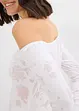 Off shoulder-topp med etset mønster, bonprix