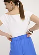 Bermudashorts i luftig linmiks med vide ben, bonprix