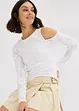 Off shoulder-topp med etset mønster, bonprix