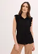 Trikotbluse med volanger, bonprix