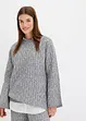 Oversized genser med flettemønster, bonprix