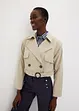 Kåpe i trenchcoat-look med avtagbare ermer og nederdel, bonprix