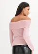 Kort off shoulder-genser, bonprix