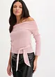 Kort off shoulder-genser, bonprix