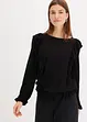 Trikotbluse med volanger, bonprix