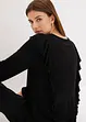 Trikotbluse med volanger, bonprix