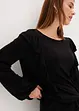 Trikotbluse med volanger, bonprix
