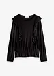 Trikotbluse med volanger, bonprix