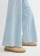 Wide Leg-jeans, Mid Waist, Low Stretch frynser, bonprix