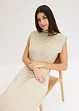 Midikjole med drapering og asymmetrisk fald, bonprix