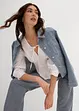 Bluse med rynking og elastiske sømmer, bonprix
