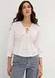 Bluse med rynking og elastiske sømmer, bonprix