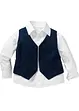 Babyskjorte + vest + bukse (3-delt sett), bonprix