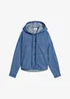 Jeansbluse med hette, bonprix