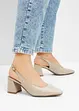 Slingback-pumps i skinn, bonprix