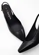 Slingback-pumps i skinn, bonprix
