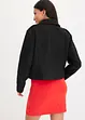 Jakke i imitert semsket skinn, cropped, bonprix